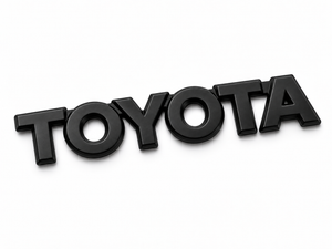 Reproduction TOYOTA trunk emblem for the SW20 MR2 in unpainted matte black