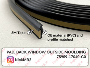 1991-1999 MR2 SW20 C- Roof Trim Reproduction Molding Strip